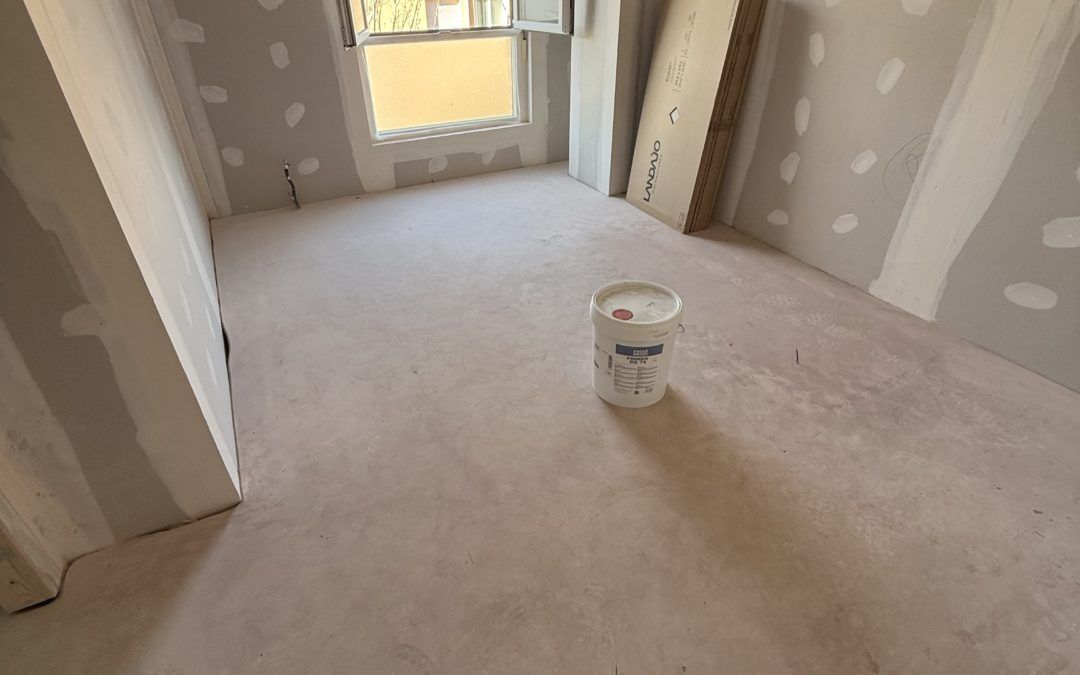 Anhidrita lista para pavimentar: resultado final perfecto